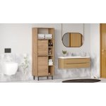Hanah Home Bathroom Cabinet ON10C-S Walnut – Hledejceny.cz