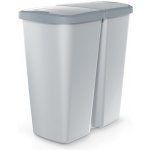 Prosperplast COMPACTA Q DUO popelavý se světle šedým víkem 45 l – Zboží Dáma