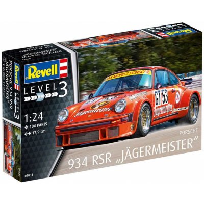 REVELL Plastic ModelKit auto 07031 Porsche 934 RSRJägermeister CF 18-07031 1:24 – Zbozi.Blesk.cz