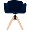 Jídelní židle Kondela Dalio Velvet tmavě modrá / buk