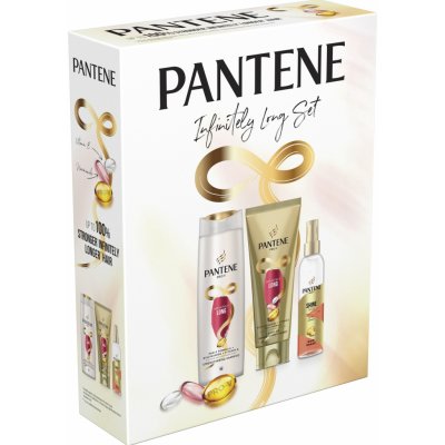 Pantene Pro-V posilující šampon pro poškozené vlasy 400 ml + bezoplachové sérum pro poškozené vlasy 200 ml + sprej na vlasy pro lesk 150 ml – Zboží Mobilmania