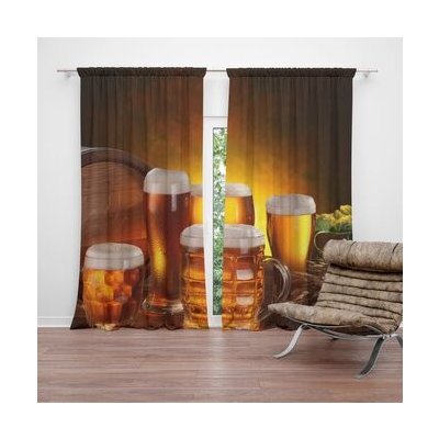 Sablio Závěs Krýgly s pivem: 2ks 140x250cm – Hledejceny.cz