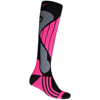 Sensor ponožky Snow Pro Merino černá/šedá/růžová