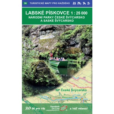 Labské pískovce, národní parky České a Saské Švýcarsko 1:25 000 (2020, 8. vydání, GOL_38)