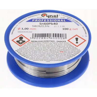 Cín 1.0mm 100g 60%Sn 40%Pb CYNEL – Zboží Dáma