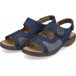 Dámské sandálky 65989-15 Rieker modrá blau – Zboží Mobilmania