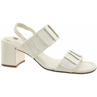 Högl dámské kožené sandálky na podpatku 3-105810-1200-255 bílé – Zboží Mobilmania