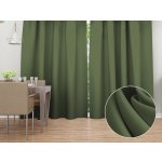 Biante Dekorační závěs Rongo RG-081 Tmavý olivově zelený 140x180 cm – Zboží Mobilmania