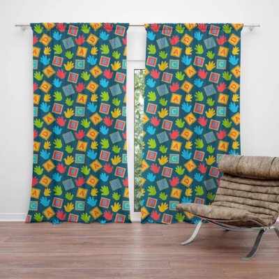 Sablio Závěs ABC: 2ks 140x250cm – Hledejceny.cz