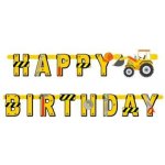 Girlanda Happy Birthday narozeniny Stavba Staveniště 360cm – Zboží Dáma