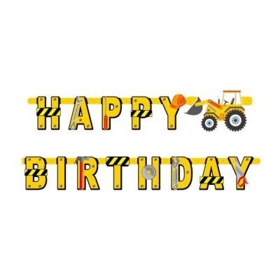 Girlanda Happy Birthday narozeniny Stavba Staveniště 360cm – Zboží Mobilmania