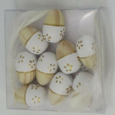 Vajíčka přízdoba dřevo 9ks/3cm mix – Hledejceny.cz