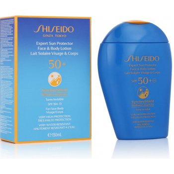 Shiseido Expert Sun opalovací mléko na tělo a obličej SPF50+ 150 ml