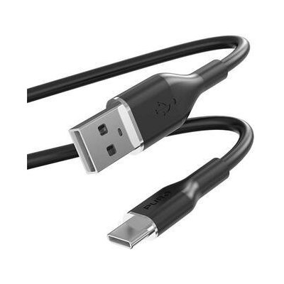 Puro kábel Soft Silicone Cable USB-A to USB-C 1.5m - Black