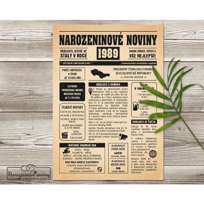 Narozeninové noviny 1989 - jednostranné – Hledejceny.cz