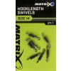 Rybářská karabinka a obratlík Matrix Hooklength Swivels vel.18 7ks