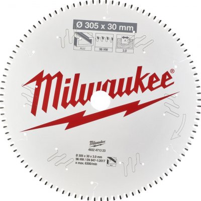 MILWAUKEE Kotouče k pokosovým pilám CSB MS Alu305 x 30 x 3.0 x 96TF 1 ks 4932471323 – Zbozi.Blesk.cz