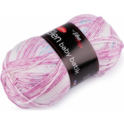 Pletací příze Elen baby batik 100 g Varianta: 4 (5113) fialová světlá, Balení: 1 ks – Zboží Mobilmania