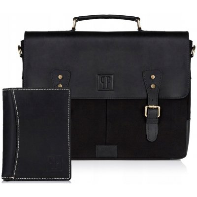 Paolo Peruzzi taška na dokumenty z pravé kůže bez vzoru – Zbozi.Blesk.cz