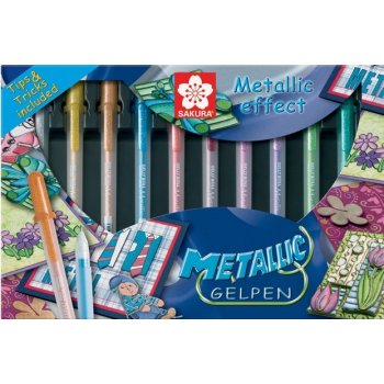 Bruynzeel Sakura Metbox10 gelové pero metalické Gelly Roll Metallic