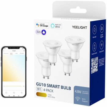 Yeelight GU10 Smart Bulb W1 žárovka stmívatelná bílá 4 ks