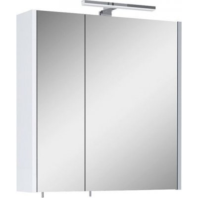 Riva Vulcano Zrcadlová skříňka s LED osvětlením, 61 × 60 × 14 cm 25358641 – Zboží Mobilmania