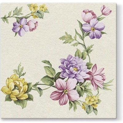 Ubrousek 40x40cm KVĚTY 1ks – Zboží Dáma