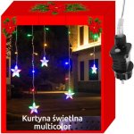 ISO 11319 Světelný závěs hvězdy 108 LED multicolor – Hledejceny.cz