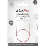 KnitPro Nerezové bezpamětové lanko purple 40 Cm – Sleviste.cz