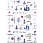 SCANquilt utěrka DEKORO sailing bílomodročervená 50 x 70 cm – Zboží Dáma