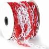 Výstražná páska a řetěz Traiva Plastový řetěz pro ohraničení červeno-bílý Délka 50 m oko ⌀ 6 mm 41 x 21 mm 13565