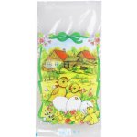 Velikonoční sáček 20 × 40 cm čirý - Housata na dvoře – Sleviste.cz