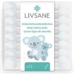 LIVSANE Vatové tyčinky papírové pro děti 72 ks – Zboží Mobilmania