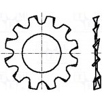 BOSSARD 1279327 Podložka; s vnějším zoubkováním; M8; D=15mm; h=0,8mm; pružná ocel – Hledejceny.cz