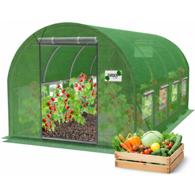 Garden Line ZELENÝ ZÁHRADNÍ FÓLIOVÝ TUNEL 4 SEGMENTOVÝ NEW SOLUTION 4 x 2,5 x 2 M *3069 – Sleviste.cz