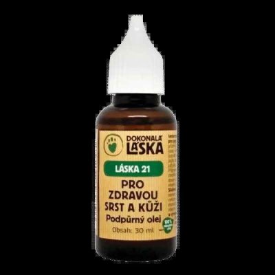 Dokonalá Láska 21 Pro zdravou kůži a srst podpůrný olej 30 ml – HobbyKompas.cz