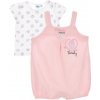 Disney Minnie Mouse dívčí set tričko+overálek růžový