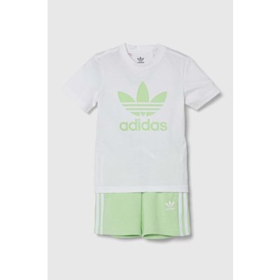 adidas Originals dětská bavlněná souprava IR6935 zelená – Zboží Mobilmania