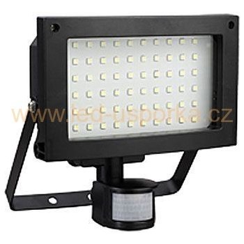 LED reflektor vana, 60xSMD LED, 12W, PIR čidlo, studená bílá 6000K