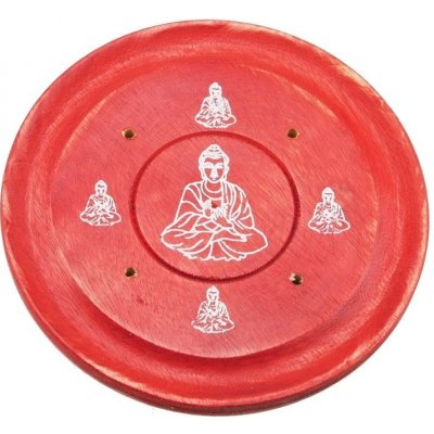 Mani Bhadra Stojánek na vonné tyčinky talířek symbol Buddha 10 cm – Hledejceny.cz