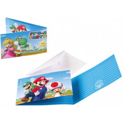 Amscan Super Mario pozvánky – Zboží Dáma