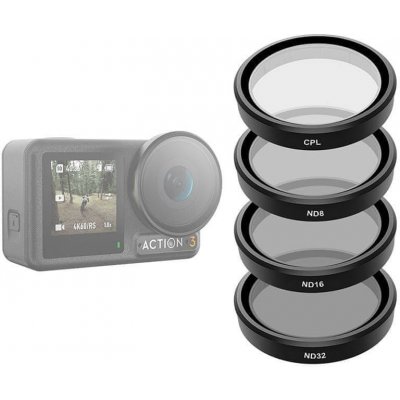 Telesin Sada filtrů 5v1 ND8 ND16 ND32 CPL DJI ACTION 3 OA-FLT-005 – Zboží Živě