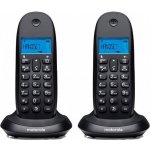 Telefon bezšňůrový Motorola C1002CB duo černý – Zboží Živě