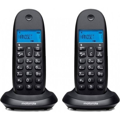 Telefon bezšňůrový Motorola C1002CB duo černý – Zboží Živě