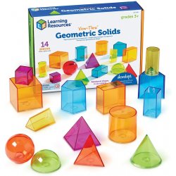 Learning Resources Průhledná barevná geometrická tělesa