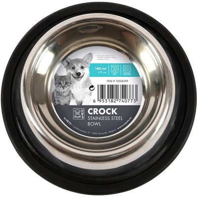 M-Pets Crock NEW Miska nerezová s gumou XS 0,18 l – Zboží Mobilmania