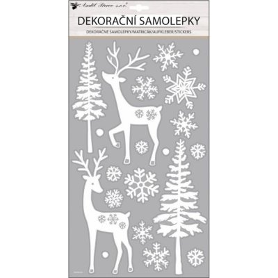 Anděl Přerov Samolepka jeleni s glitry 24 x 47 cm – Hledejceny.cz