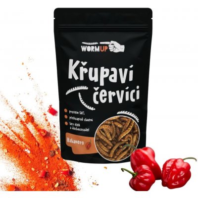 WormUP Křupaví červíci Příchuť Habanero 20 g – Zboží Mobilmania