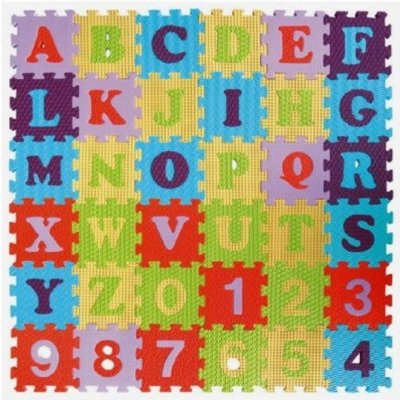 SMT Creatoys puzzle abeceda a čísla mix barev 36ks 15x15x1cm – Zboží Mobilmania