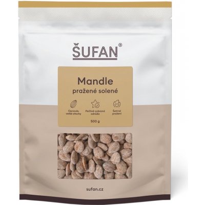 ŠUFAN Mandle pražené solené Španělsko 500 g – Zboží Mobilmania